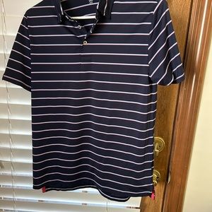 RLX blue striped polo. Says 12 fits like 10
